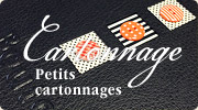 Cartonnage : Petits cartonnages